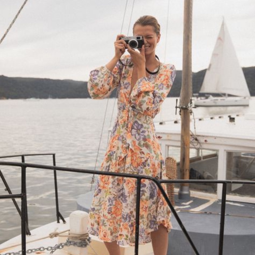 KIVARI- Floral Midi Dress